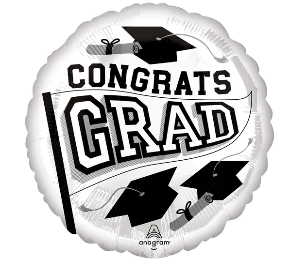 18" Round Foil Congrats Grad