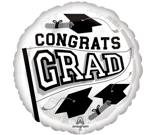 18" Round Foil Congrats Grad