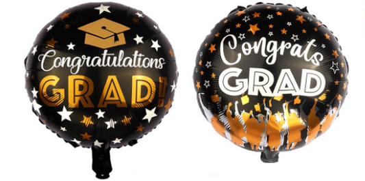 18" Two Sided Foil Round Black